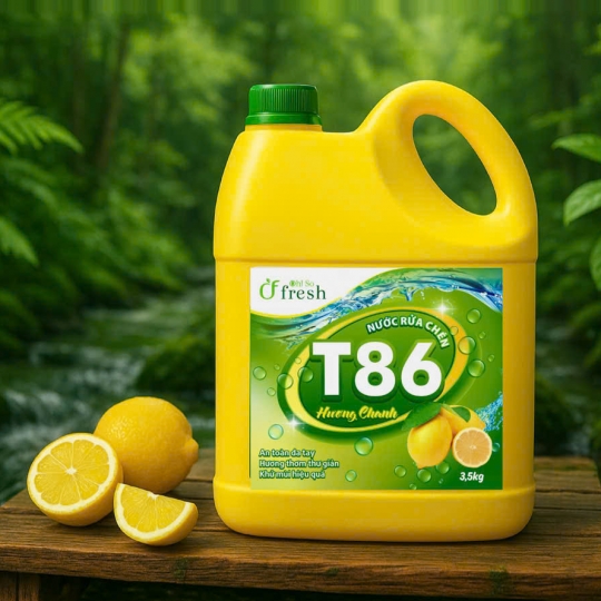 Nước rửa chén T86 hương chanh Can 3,5kg